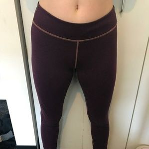 Aspire Purple Leggings with Pink Seam Size M